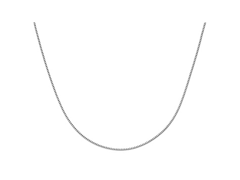 10k White Gold .9mm Adjustable Box Chain 22 inches