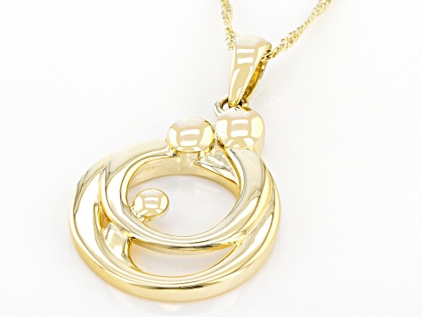 14k Yellow Gold Family Pendant With Chain