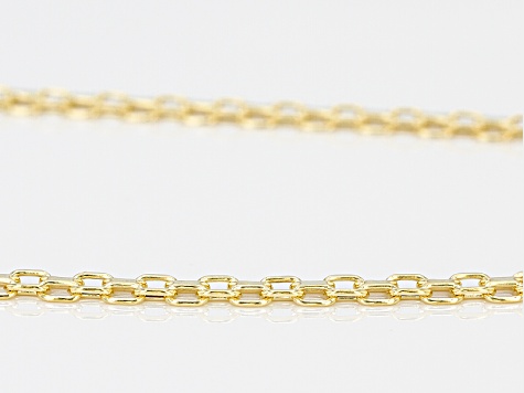 10k Yellow Gold Hollow Bismark Bracelet 7.5 inch 3mm
