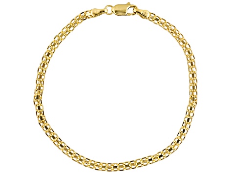 10k Yellow Gold Bismark Link Bracelet