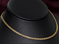 10K Yellow Gold 3MM Bismark 20 Inch Chain