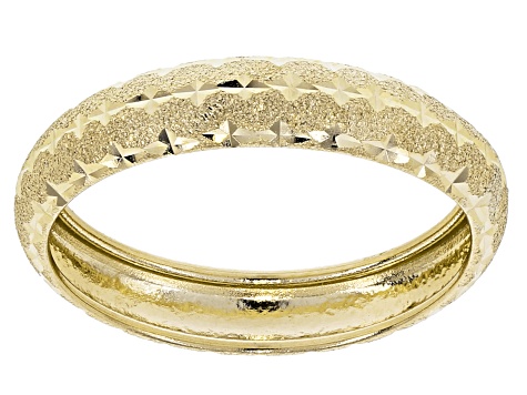 10k Yellow Gold Diamond Cut Band Ring - CNG640 | JTV.com