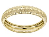 10k Yellow Gold Diamond Cut Band Ring