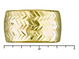 10k Diamond Cut 10mm Band Ring