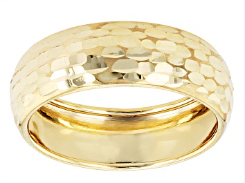 Picture of 10k Yellow Gold Diamond-Cut Band Ring