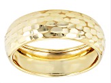 10k Yellow Gold Diamond-Cut Band Ring