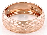 10k Rose Gold Diamond-Cut Band Ring