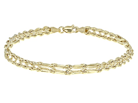 10k Yellow Gold Hollow Rope Link Bracelet 7 5 Inch Cng705 Jtv 10k Yellow Gold Hollow Rope Link Bracelet 7 5 Inch