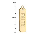 10k Yellow Gold Faith Script Bar Necklace 20 inch