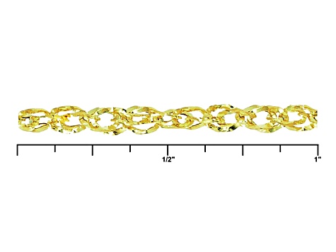10k Yellow Gold Diamond Cut 1.8MM Double Torchon Link 20 Inch Chain Necklace