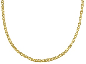 10k Yellow Gold Diamond Cut 1.8MM Double Torchon Link 24 Inch Chain Necklace