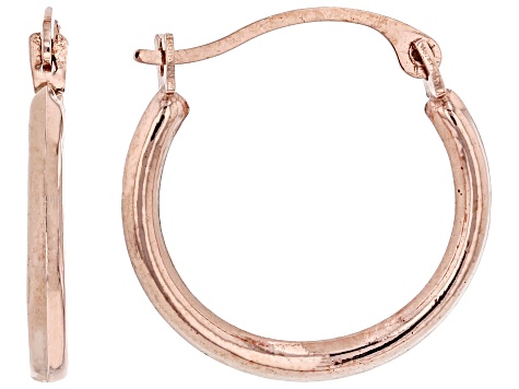 10k Rose Gold Tube Hoop Earrings 1 5mm Gauge Docs622b Jtv Com