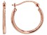 10k Rose Gold Tube Hoop Earrings 1.5mm Gauge