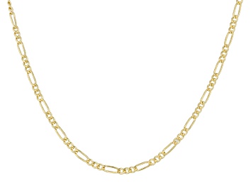 Picture of 14k Yellow Gold Figaro Chain Necklace 20 inch