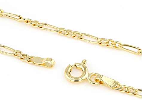 14k Yellow Gold Figaro Chain Necklace 20 inch