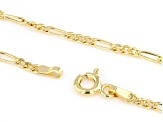 14k Yellow Gold Figaro Chain Necklace 20 inch
