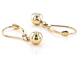 14K Yellow Gold Dangle Bead Earrings