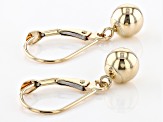 14K Yellow Gold Dangle Bead Earrings