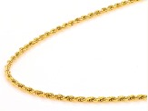 14k Yellow Gold 1mm 18 Inch Solid Rope Chain