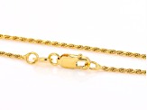 14k Yellow Gold 1mm 18 Inch Rope Chain
