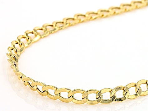 14k Yellow Gold 4.3mm 22 Inch Cuban Chain