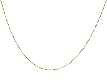 Picture of 14k Yellow Gold 1mm Diamond-Cut Bead 18 Inch Chain