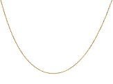 14k Yellow Gold 1mm Diamond-Cut Bead 18 Inch Chain