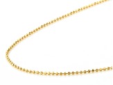 14k Yellow Gold 1mm Diamond-Cut Bead 18 Inch Chain