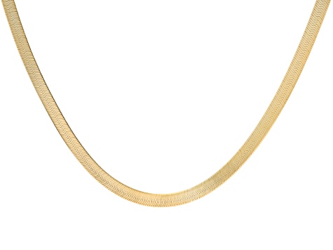 14k Yellow Gold 5mm Herringbone 18 Inch Chain