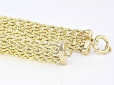 10k Yellow Gold 13mm Woven Link Bracelet