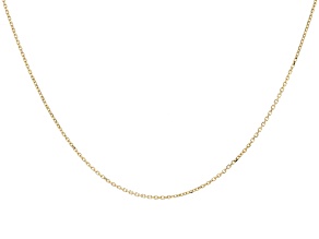 14k Yellow Gold 1.2mm Solid Diamond-Cut Cable 18 Inch Chain