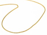 14k Yellow Gold 1.2mm Solid Diamond-Cut Cable 18 Inch Chain