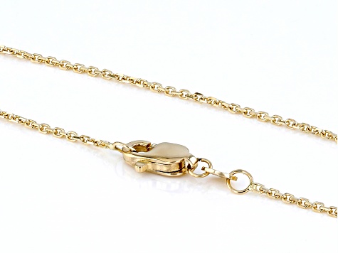 14k Yellow Gold 1.2mm Solid Diamond-Cut Cable 20 Inch Chain