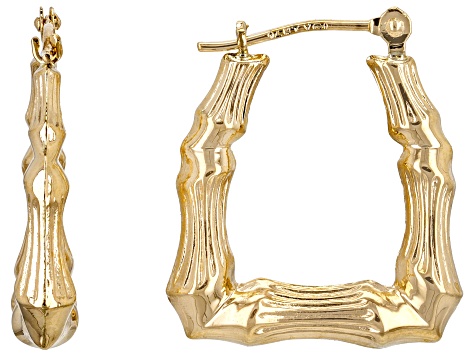 Custom Mini Bamboo Hoop Earrings Mini Hoops / 14kt Gold