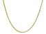 14k Yellow Gold 2mm Solid Diamond-Cut Rope 18 Inch Chain