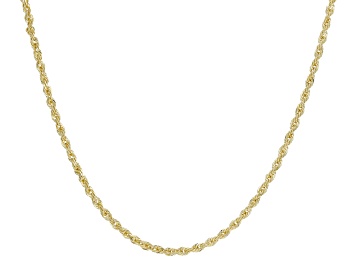 Picture of 14k Yellow Gold 2mm Solid Diamond-Cut Rope 22 Inch Chain
