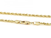 14k Yellow Gold 2mm Solid Diamond-Cut Rope 22 Inch Chain