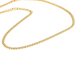 14k Yellow Gold 2.5mm Cuban 18 Inch Chain