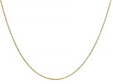 14k Yellow Gold 0.7mm Diamond-Cut Cylinder Link 18 Inch Chain