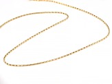 14k Yellow Gold 0.7mm Diamond-Cut Cylinder Link 18 Inch Chain