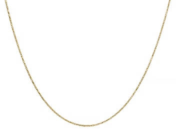 Picture of 14k Yellow Gold 0.7mm Diamond-Cut Cylinder Link 20 Inch Chain