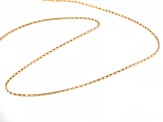 14k Yellow Gold 0.7mm Diamond-Cut Cylinder Link 20 Inch Chain