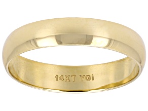 14k Yellow Gold 4mm Polished Band Ring