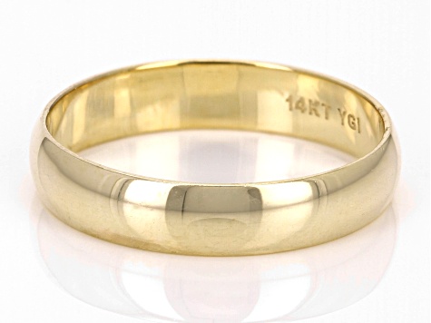 14k Yellow Gold 4mm Polished Band Ring