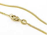 14k Yellow Gold 1mm Solid Diamond-Cut Wheat 20 Inch Chain