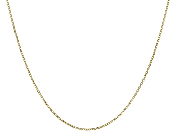 Picture of 14k Yellow Gold 0.8mm Solid Diamond-Cut Rolo 20 Inch Chain
