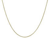 14k Yellow Gold 0.8mm Solid Diamond-Cut Rolo 20 Inch Chain