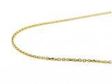 14k Yellow Gold 0.8mm Solid Diamond-Cut Rolo 20 Inch Chain