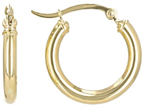 14k Yellow Gold 13/16" Hoop Earrings