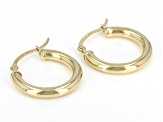 14k Yellow Gold 13/16" Hoop Earrings